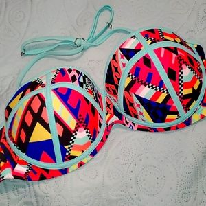Bright padded bikini top